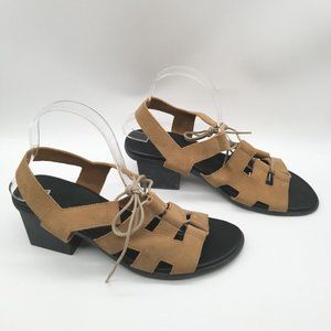 Arche Womens Tan Leather Block Heel Comfort Strappy Sandals Size US 10.5 EUR 41